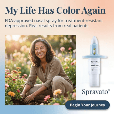 FDA-approved nasal spray for treatment-resistant depression. Real results from patients.