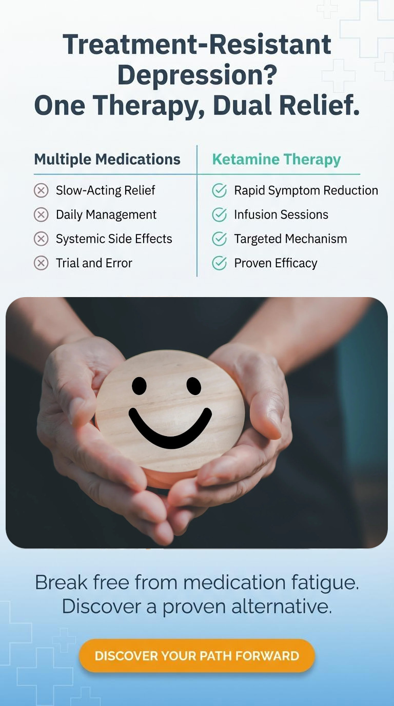 Patient receiving ketamine therapy