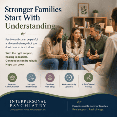 Family therapy session focusing on understanding and resolving family conflicts.