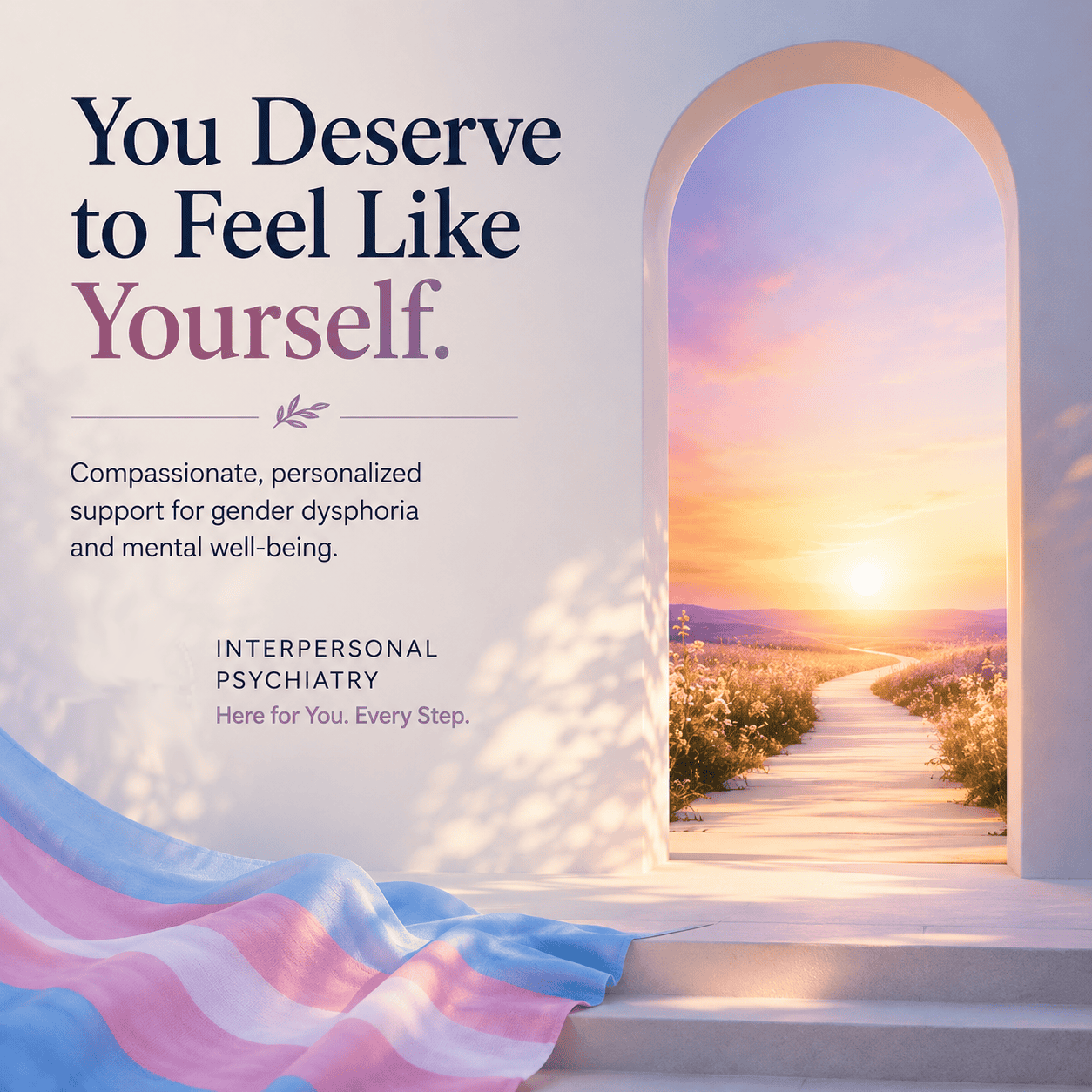Support for gender dysphoria and mental well-being at Interpersonal Psychiatry.
