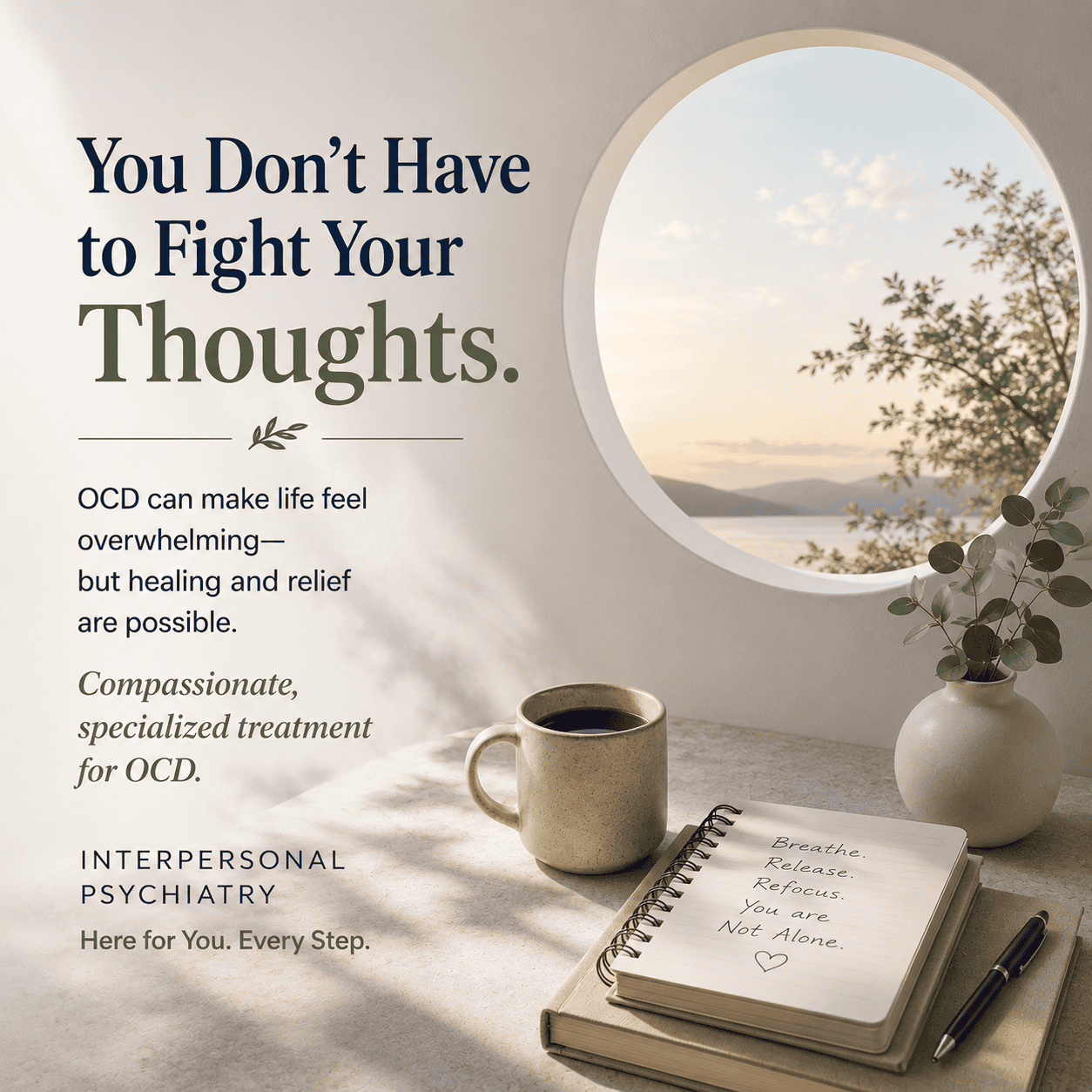 Interpersonal Psychiatry - Effective OCD treatment with TMS & Ketamine therapies.